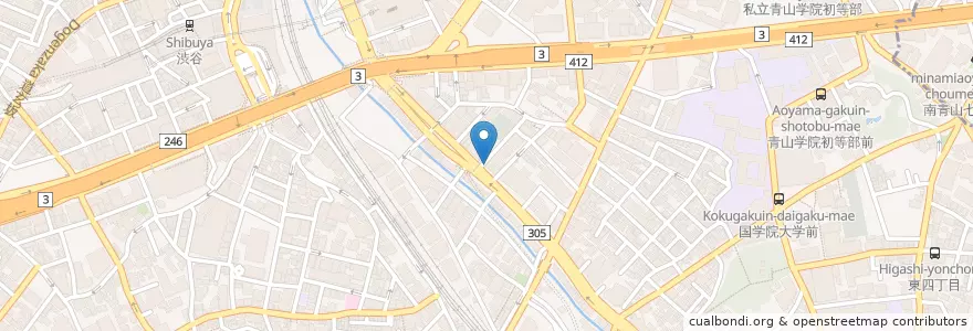 Mapa de ubicacion de 上島珈琲店 en Japon, Tokyo, 渋谷区.