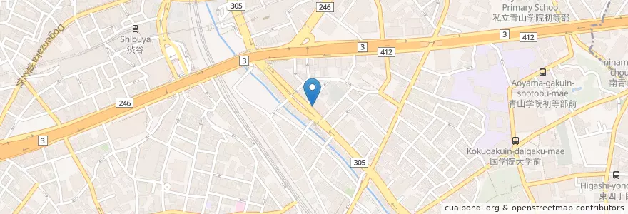 Mapa de ubicacion de 浜ちゃん en Japonya, 東京都, 渋谷区.