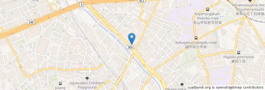 Mapa de ubicacion de 山頭火 en 日本, 東京都, 渋谷区.