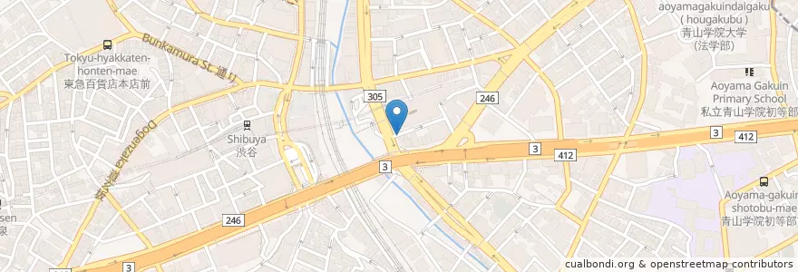 Mapa de ubicacion de 銀だこ en 日本, 東京都, 渋谷区.