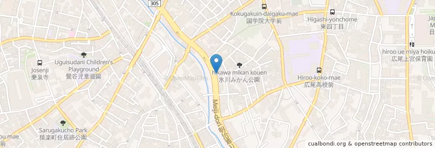 Mapa de ubicacion de 東二丁目歯科医院 en 日本, 東京都, 渋谷区.