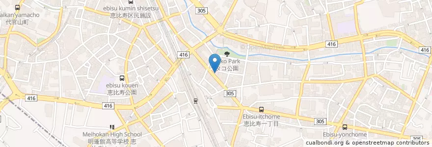 Mapa de ubicacion de The Alley Lujiaoxiang en اليابان, 東京都, 渋谷区, 渋谷区.