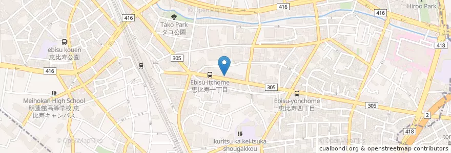 Mapa de ubicacion de 松浦クリニック en 日本, 東京都, 渋谷区, 渋谷区.