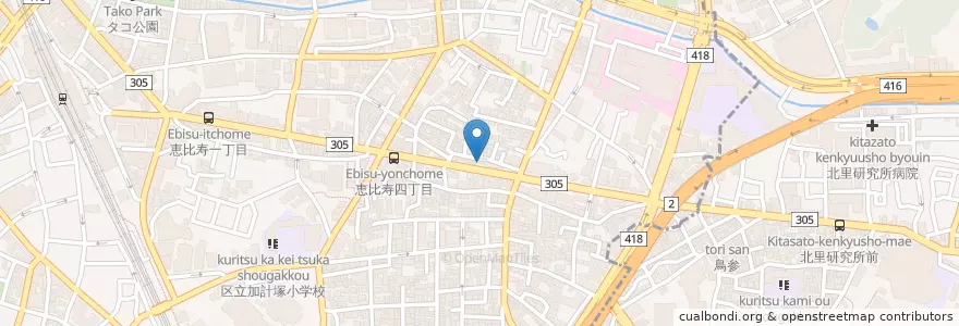 Mapa de ubicacion de 山下歯科 en Japan, Tokio, 港区, 渋谷区, 渋谷区.