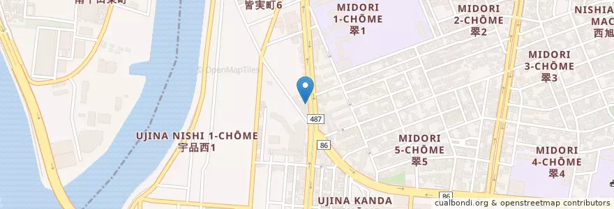 Mapa de ubicacion de 来頼亭 (Rairai-tei) en اليابان, 広島県, هيروشيما, 南区.