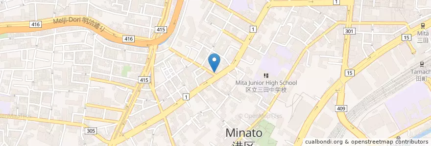 Mapa de ubicacion de サン歯科クリニック en Jepun, 東京都, 港区.
