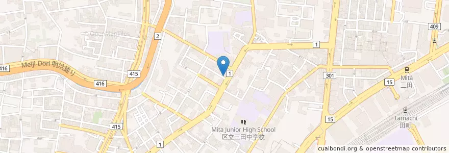 Mapa de ubicacion de エホバの証人の王国会館 en Japón, Tokio, Minato.