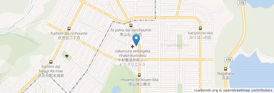 Mapa de ubicacion de 岡林クリニック en Japón, Prefectura De Hyōgo, 川西市.