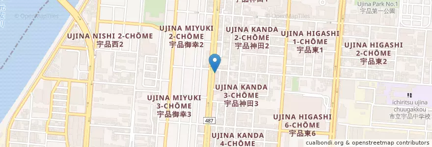 Mapa de ubicacion de 大成軒 (Taiseiken) en Japão, 広島県, 広島市, 南区.