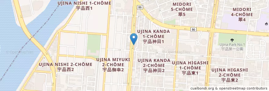 Mapa de ubicacion de 養老の滝 (Yoronotaki) en Japão, 広島県, 広島市, 南区.
