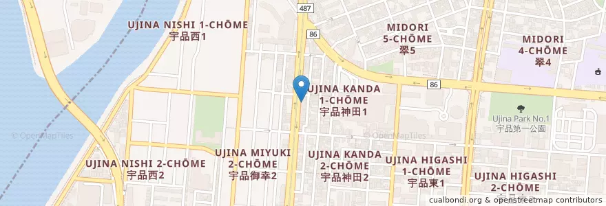 Mapa de ubicacion de 宇品神田クリニック en 일본, 히로시마현, 広島市, 南区.