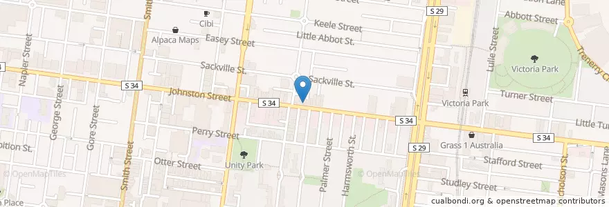 Mapa de ubicacion de Bluebird Espresso en استرالیا, Victoria, City Of Yarra.