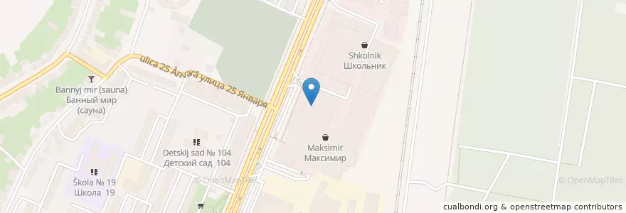 Mapa de ubicacion de Здоровый город en Russie, District Fédéral Central, Oblast De Voronej, Городской Округ Воронеж.