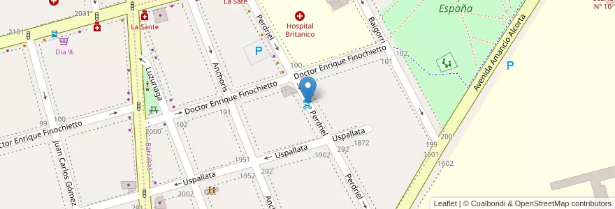 Mapa de ubicacion de 138 - Hospital Britanico en آرژانتین, Ciudad Autónoma De Buenos Aires, Comuna 4, Buenos Aires.