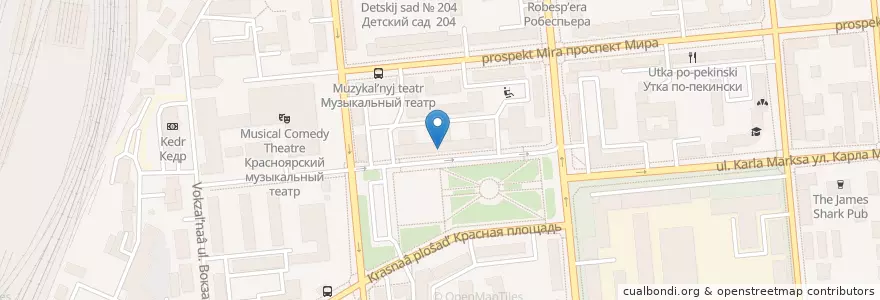 Mapa de ubicacion de ВТБ en Rusia, Сибирский Федеральный Округ, Красноярский Край, Городской Округ Красноярск.