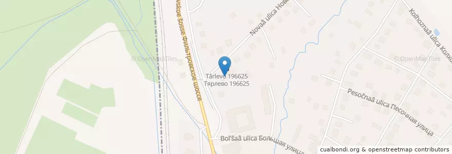 Mapa de ubicacion de Библиотека, филиал 8 en Rusland, Северо-Западный Федеральный Округ, Oblast Leningrad, Sint-Petersburg, Пушкинский Район, Тярлево.