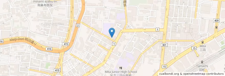 Mapa de ubicacion de グレース en Япония, Токио, Минато.