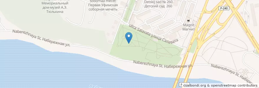 Mapa de ubicacion de Могила Рашита Нигмати en Russia, Circondario Federale Del Volga, Baschiria, Городской Округ Уфа.