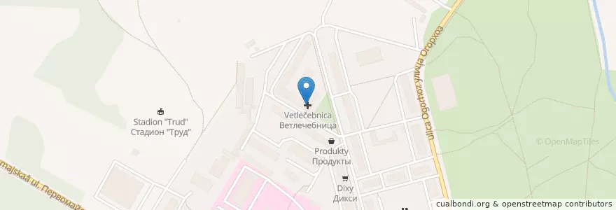 Mapa de ubicacion de Ветлечебница en Rusia, Distrito Federal Central, Óblast De Moscú, Городской Округ Ивантеевка.