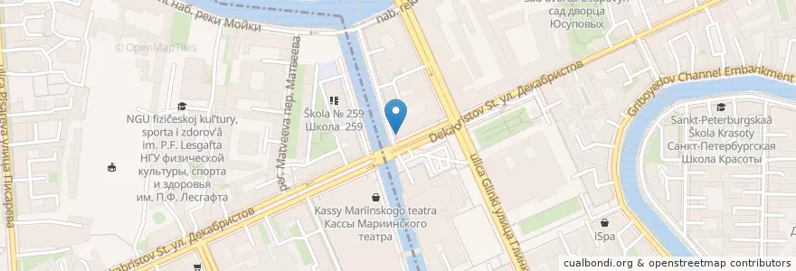 Mapa de ubicacion de TopEr en Rusia, Северо-Западный Федеральный Округ, Óblast De Leningrado, San Petersburgo, Адмиралтейский Район, Адмиралтейский Округ.
