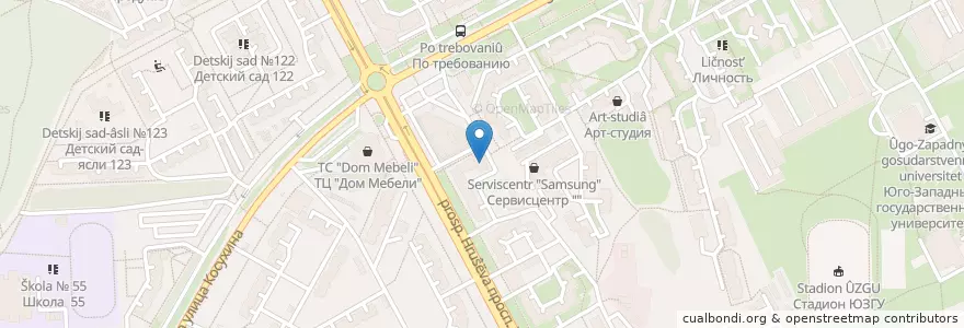 Mapa de ubicacion de Подготовительная школа Ритм en Rússia, Distrito Federal Central, Oblast De Kursk, Курский Район, Городской Округ Курск.