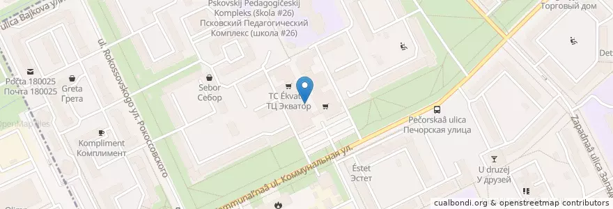 Mapa de ubicacion de Гулливер en Russia, Северо-Западный Федеральный Округ, Oblast' Di Pskov, Псковский Район, Городской Округ Псков.