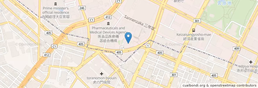 Mapa de ubicacion de エキスパート倶楽部 en اليابان, 東京都, 港区.