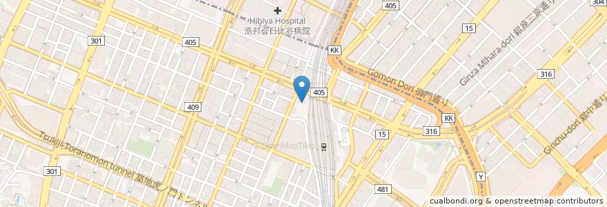 Mapa de ubicacion de マツモトキヨシ en 日本, 東京都, 港区.