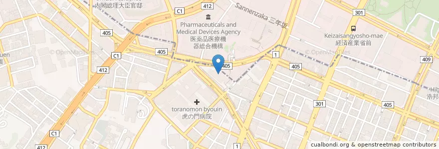 Mapa de ubicacion de ウリィ銀行 en اليابان, 東京都, 港区.