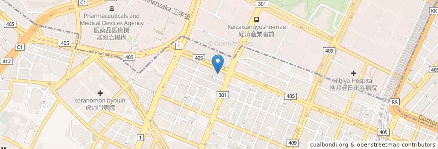 Mapa de ubicacion de Ueshima Coffee Store en Japan, Tokyo, Minato.