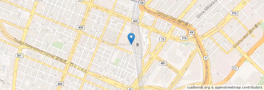 Mapa de ubicacion de カフェ・ド・クリエ en Япония, Токио, Минато.