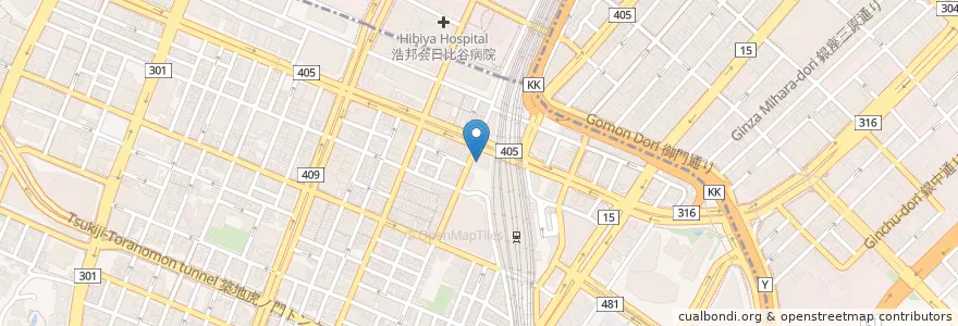 Mapa de ubicacion de La Pista en اليابان, 東京都, 港区.