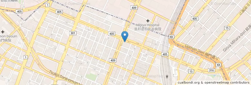 Mapa de ubicacion de 東京スター銀行 en 일본, 도쿄도, 미나토.