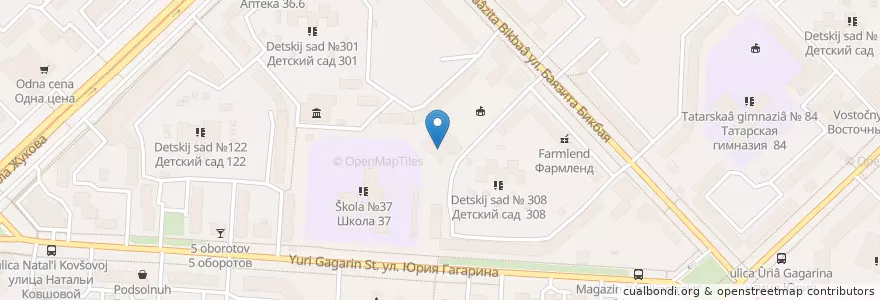 Mapa de ubicacion de РУВД en Россия, Приволжский Федеральный Округ, Башкортостан, Городской Округ Уфа.