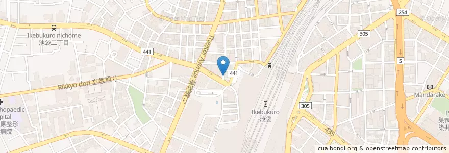 Mapa de ubicacion de とり鉄 en Jepun, 東京都, 豊島区.