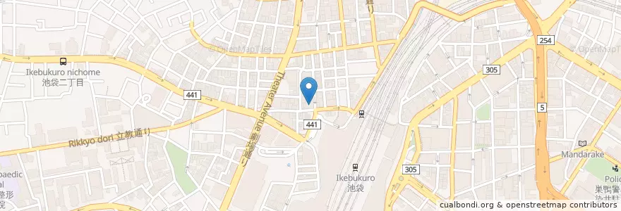 Mapa de ubicacion de 三菱UFJ銀行 en 日本, 東京都, 豊島区.