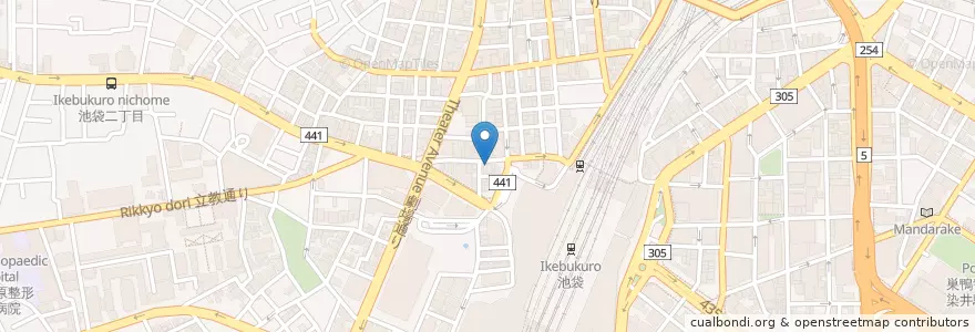 Mapa de ubicacion de だるまのめ en Japon, Tokyo, 豊島区.