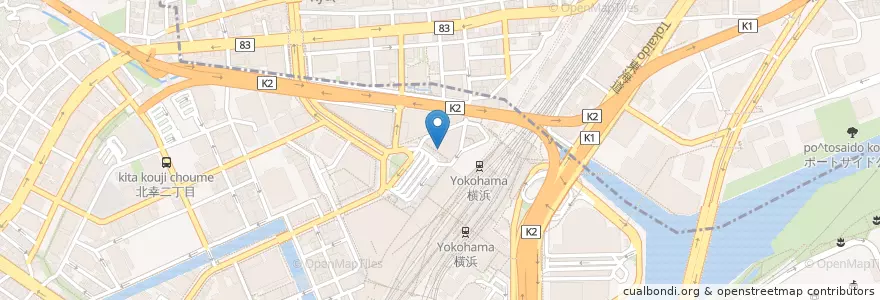 Mapa de ubicacion de 三菱UFJ信託銀行 en Japão, 神奈川県, 横浜市, 西区, 神奈川区.