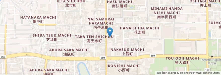 Mapa de ubicacion de 中京銀行 en Jepun, 奈良県, 奈良市.