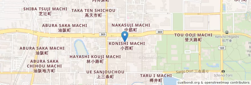 Mapa de ubicacion de 三菱東京UFJ (Bank of Mitsubishi Tokyo UFJ) en Japan, Nara Prefecture, Nara.