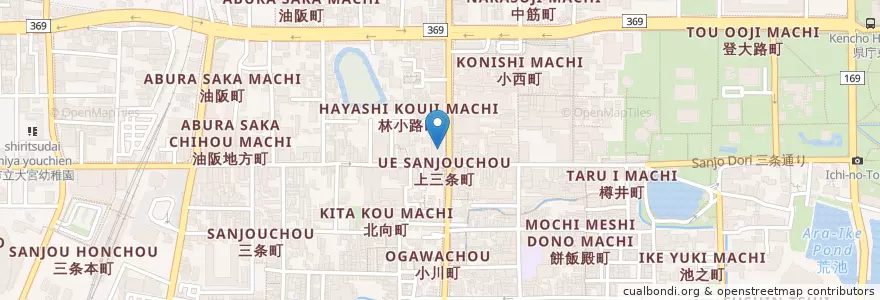 Mapa de ubicacion de 奈良市立 中部公民館 en Jepun, 奈良県, 奈良市.