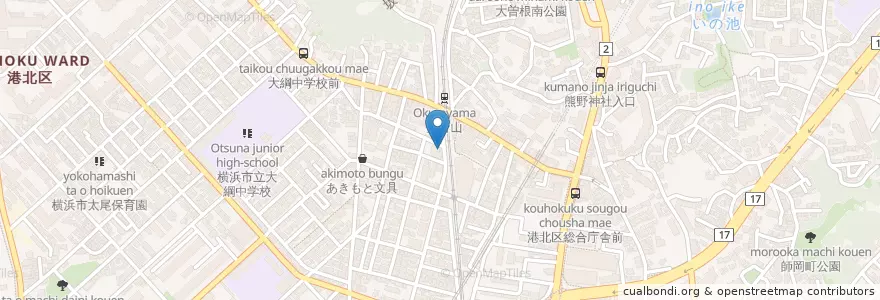 Mapa de ubicacion de ガスト en 日本, 神奈川県, 横浜市, 港北区.