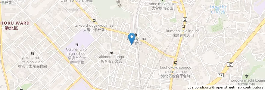 Mapa de ubicacion de 里見医院 en 日本, 神奈川縣, 横滨市, 港北区.