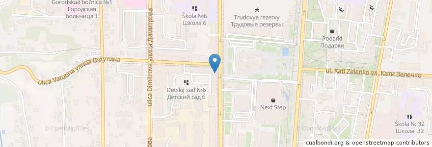 Mapa de ubicacion de Здоровье en Rusland, Centraal Federaal District, Oblast Koersk, Курский Район, Городской Округ Курск.