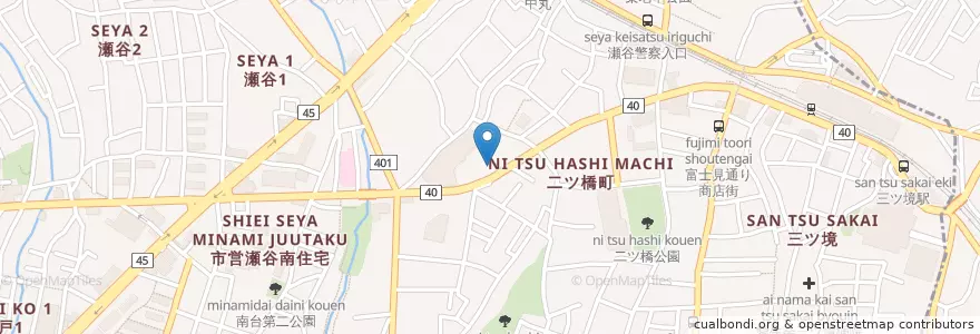Mapa de ubicacion de はま寿司 瀬谷二ツ橋店 en Jepun, 神奈川県, 横浜市, 瀬谷区.