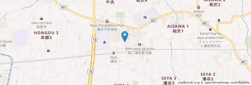 Mapa de ubicacion de ハックドラッグ en Giappone, Prefettura Di Kanagawa, 横浜市, 瀬谷区.