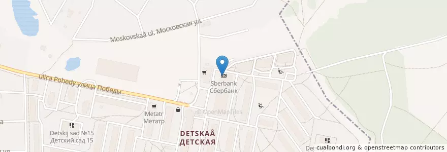 Mapa de ubicacion de Сбербанк en Rusia, Distrito Federal Central, Óblast De Moscú, Городской Округ Ивантеевка.
