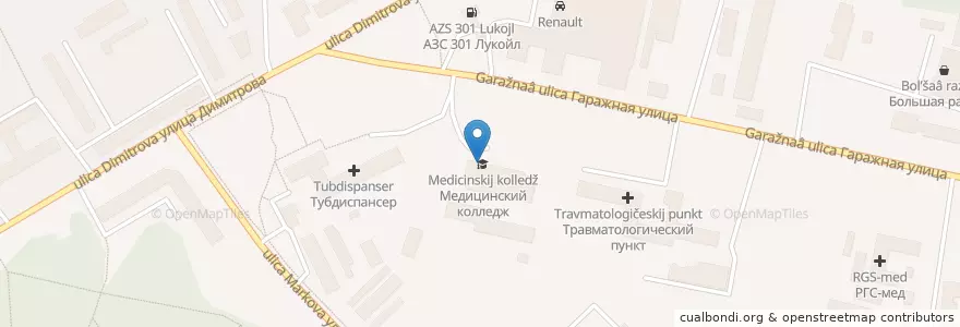 Mapa de ubicacion de Медицинский колледж en Rusia, Северо-Западный Федеральный Округ, Komi, Городской Округ Сыктывкар.