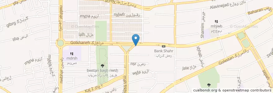 Mapa de ubicacion de بانک ملت en Иран, Исфахан, شهرستان اصفهان, بخش مرکزی شهرستان اصفهان, اصفهان.