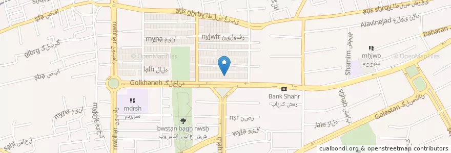Mapa de ubicacion de بانک سپه en Irão, استان اصفهان, شهرستان اصفهان, بخش مرکزی شهرستان اصفهان, اصفهان.